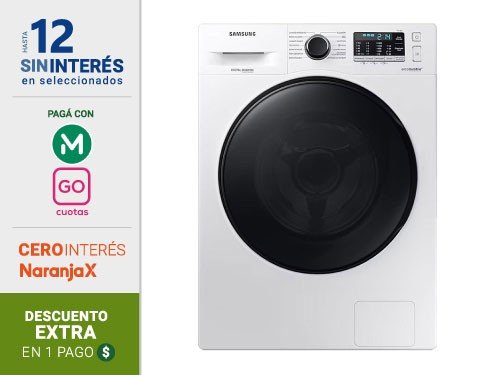 Lavarropas Samsung Ww95Aa 9.5Kg Blanco Inverter
