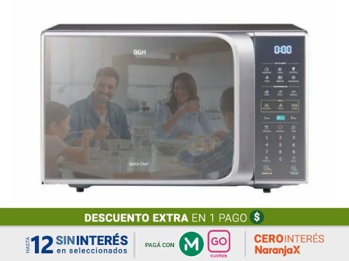 Microondas Bgh 28Lt Dig Multifuncion Gris