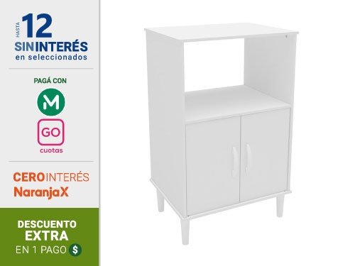 Mueble Para Microondas Politorno Cerro Largo 210287 Blanco