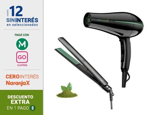 Combo Gama Plancha Elegance Match + Secador Bora