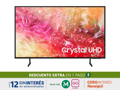 Smart Tv Samsung 50" UN50DU7000GCZB Crystal 4K Tizen OS