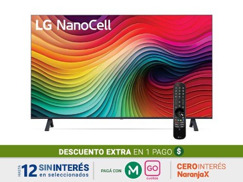 Smart Tv 4K Lg 65" 65NANO80TSA Al Thinq Nano Cell