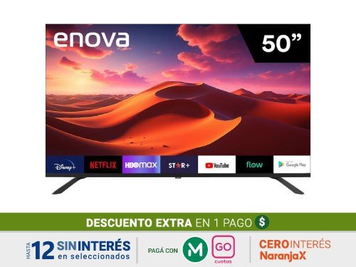 Smart Tv 4K Enova 50" TE50UG10-TDF Google Tv