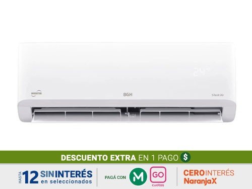 Aire Acondicionado Split BGH BSI35WCGT 3500 Watts Silent Air Inverter