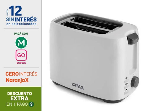 Tostadora Atma 2 Slot TO20WP Blanco