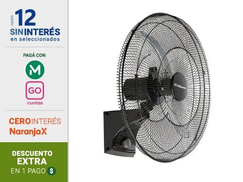 Ventilador De Pared Liliana Vw25M 25" Negro