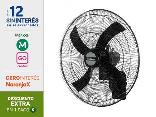 Ventilador De Pared Liliana 24 Negro VW-2416