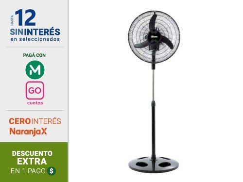 Ventilador De Pie Liliana 18" Negro Vprn-18