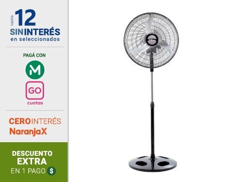 Ventilador De Pie Liliana 20" Negro Vpm-2016