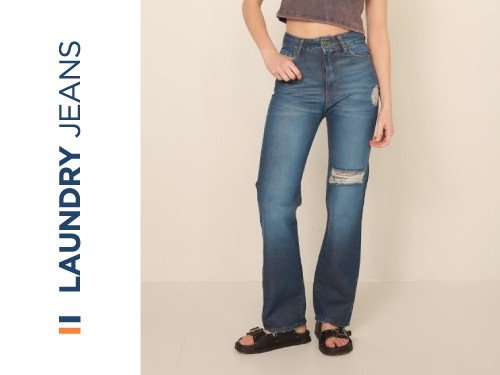 JEAN LAUNDRY TIRO ALTO EMILY BLUE GULLA