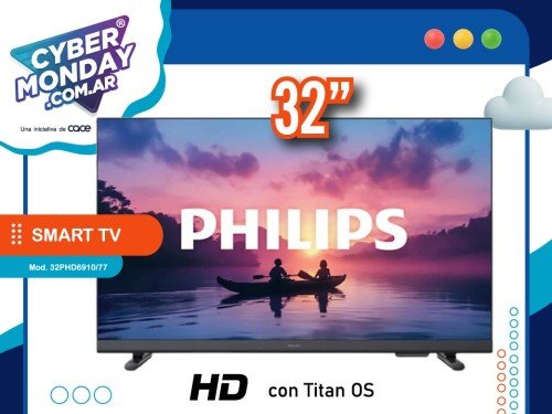 Smart Tv Led 32" HD, con Titan OS, USB,  Mod.32PHD6910/77, Philips
