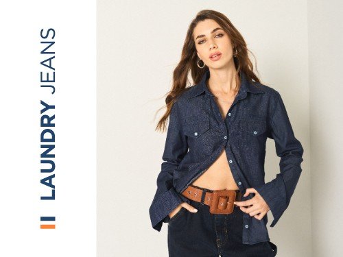 CAMISA JEAN LAUNDRY COWBOY BLUE PETREL