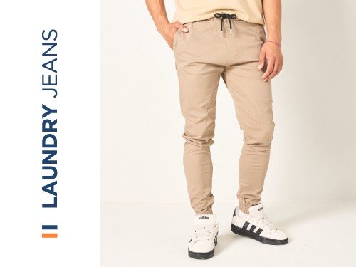 PANTALÓN LAUNDRY JOGGER GABARDINA JOGGCHINO E COLORS