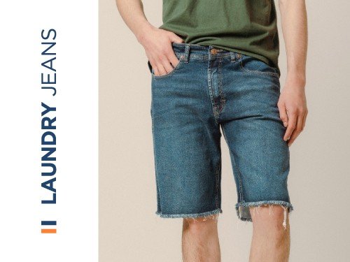 BERMUDA LAUNDRY JEAN BARTAN BLUE AMOS