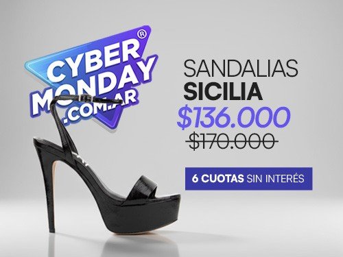 Sandalias Sicilia con taco fino alto y plataforma