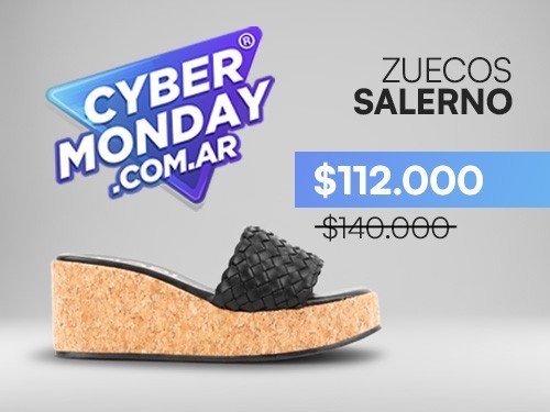 Zuecos salerno trenzado con suela de corcho