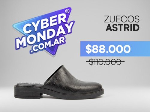 Zuecos Astid con taco bajo