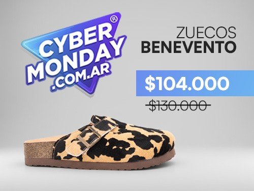 Zuecos Benevento animal print