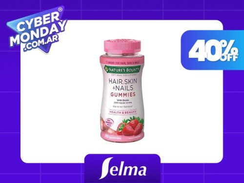 Skin Hair Skin & Nails Natures Bounty X80 Gomitas Masticables