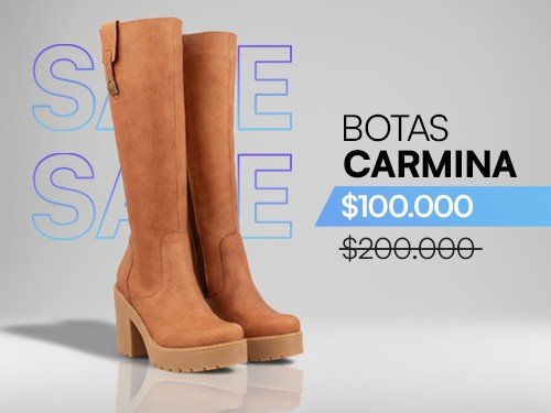 Botas Carmina caña alta con plataforma y taco