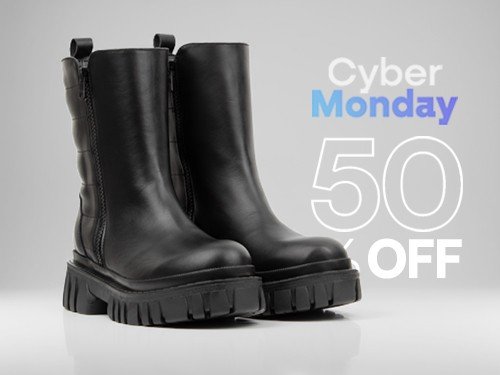 Botas Dorina caña media con plataforma y cierre lateral