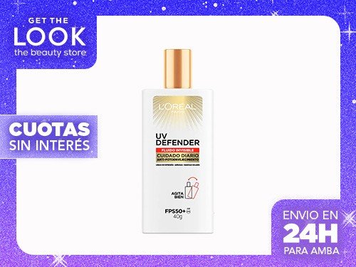 PROTECTOR SOLAR LOREAL UV DEFENDER FLUIDO TONO MEDIO FPS 50 X 40 GR