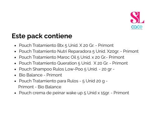 Pack Primont Pouch x35 – Minis de reparación y nutrición capilar