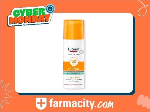 Protector Solar Eucerin Oil Control Sun Gel Toque Seco FPS 50+ 50 ml
