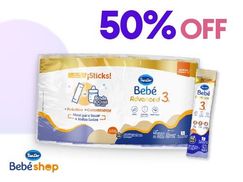 SANCOR BEBE 3+ ADV STICKS (BOLSA 60X15G)