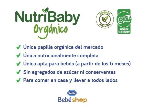 NUTRIBABY ORGANICO MANZANA POUCH X 90G