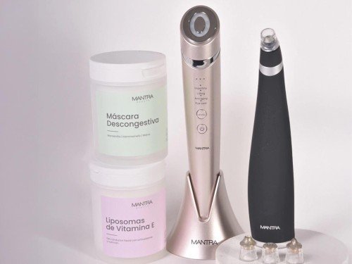 KIT Radiofrecuencia facial + microdermoabrasión, terapia LED, colágeno