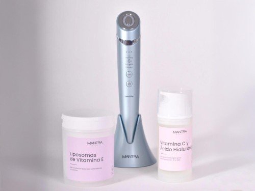 Radiofrecuencia facial, colágeno, EMS, terapia LED, Electroporación