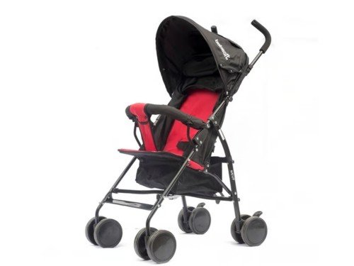 Cochecito Paraguitas Neuf Negro/Rojo 1058-D