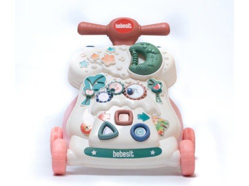 Caminador Musical con Panel Didáctico Rosa Bebesit 1226-B