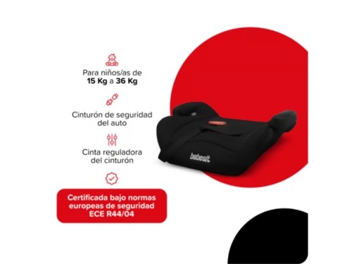 Booster Bebesit negro 15 a 36 Kg – 9015-AN
