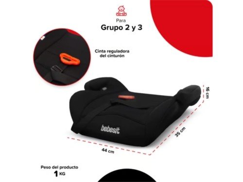 Booster Bebesit negro 15 a 36 Kg – 9015-AN