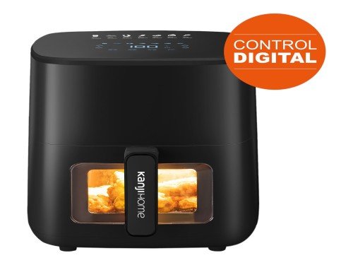 Freidora de Aire Control Digital 6,5L Kanji KJHAF1503 Negra