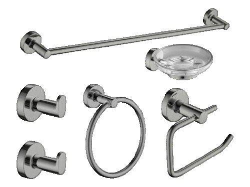 Set Accesorios Baño 6 Piezas Piazza Sensus Juego Kit 73229ss