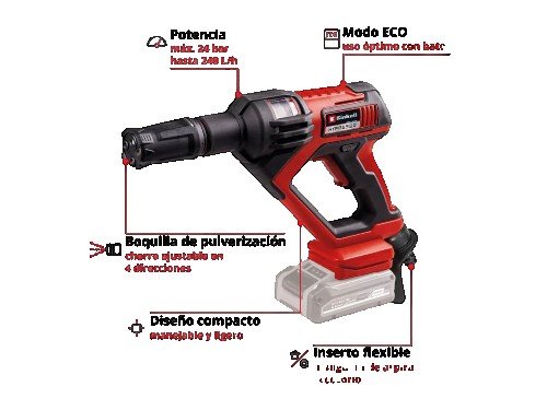 Hidrolavadora Inalámbrica Einhell 4140135 Hypresso 18/24-1