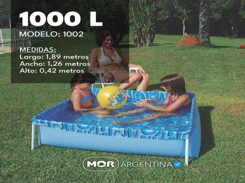 Pileta Estructural Rectangular Mor 001002 Capacidad De 1000l