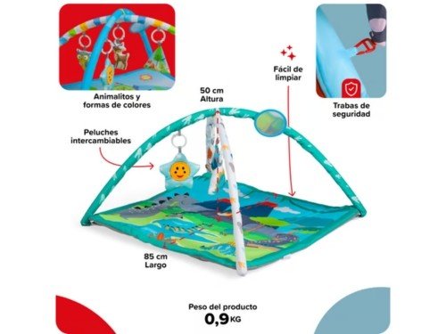 Gimnasio Actividades Cuadrado Turquesa – Dinosaurios 5010-CH