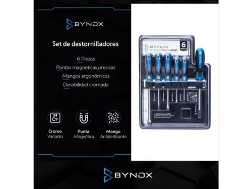 Kit de Destornilladores Bynox 6 piezas DS-DESTPP-06