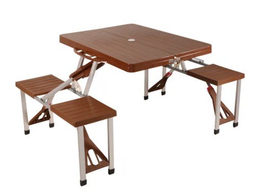 Set de camping/playa Bynox con mesa plegable y bancos FS-CMPPLG-MA