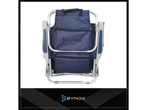 Reposera camping playa Bynox c/conservadora y bolsillos FI-RPSCOO-AZ