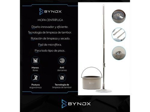 Mopa para Piso Bynox Trapeador Centrifuga 360° CI-MOPGUA-GR
