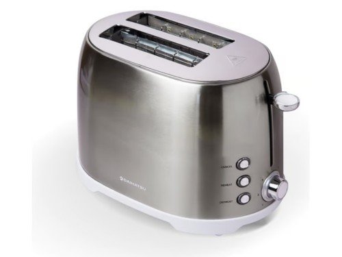 Tostadora Daihatsu 800w 2 Panes Acero Inoxidable TOS-DAIH-TA1729ACE