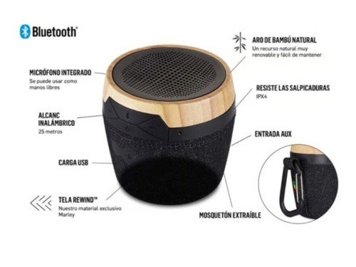 Parlante Bluetooth House Of Marley Chant Mini EM-JA007-SB