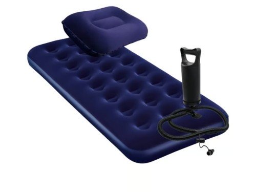 Colchón Inflable Smart Kassel 1 plaza con Almohada e inflador SKFK-CLC