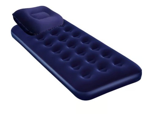 Colchón Inflable Smart Kassel 1 plaza con Almohada e inflador SKFK-CLC