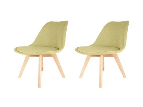 Silla Tulip Tapizada Verde x2